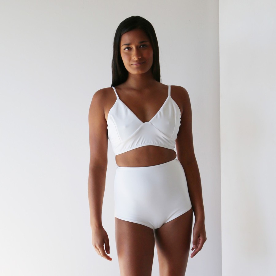 Swim Hackwith Design House | High-Waisted Bottoms White