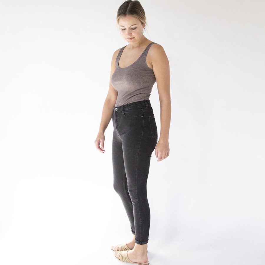 Apparel Hackwith Design House | Reversible Scoop Bodysuit Mauve Rib