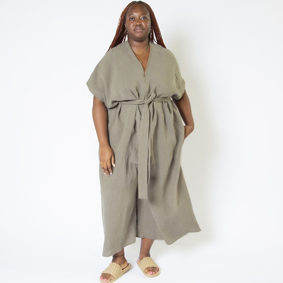 Apparel Hackwith Design House | Oversized Jumper Moss Linen