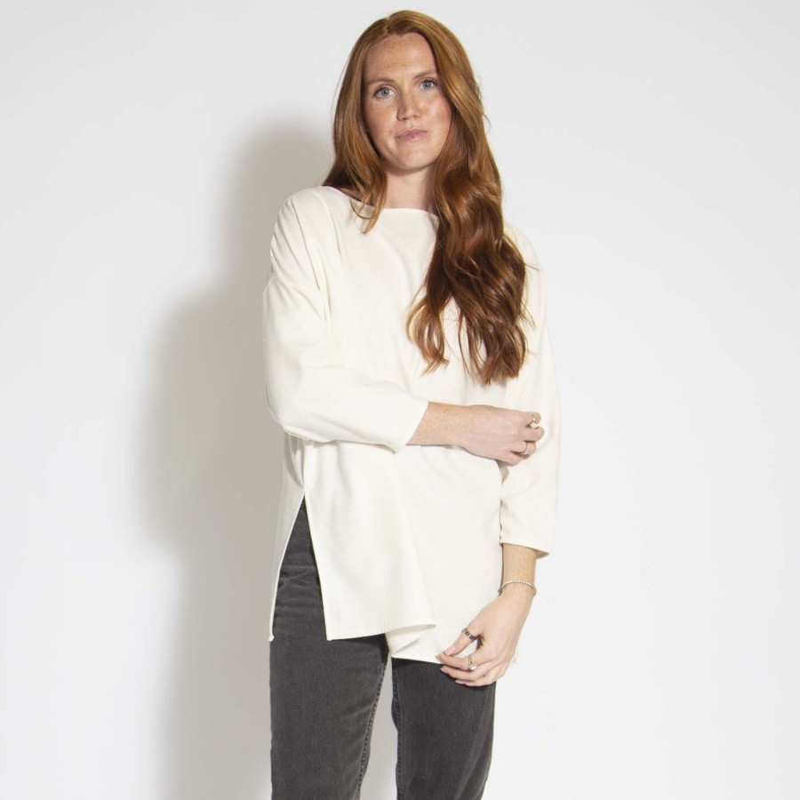 Apparel Hackwith Design House | Tunic Pullover Cream Silk