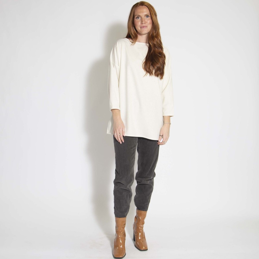 Apparel Hackwith Design House | Tunic Pullover Cream Silk