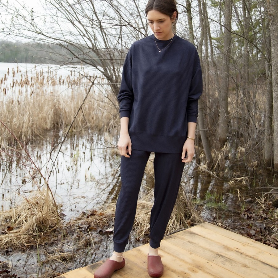 Apparel Hackwith Design House | Rib Jogger Pant Navy Rib