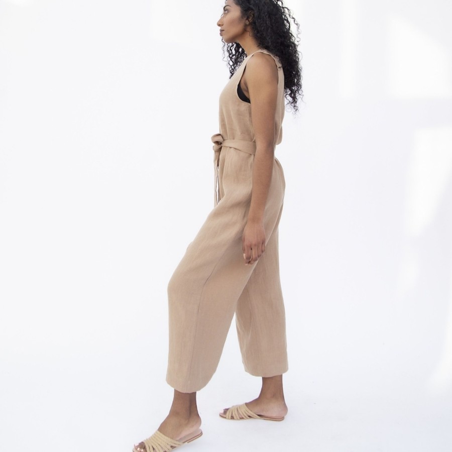 Apparel Hackwith Design House | Wide-Leg Jumper Latte Linen