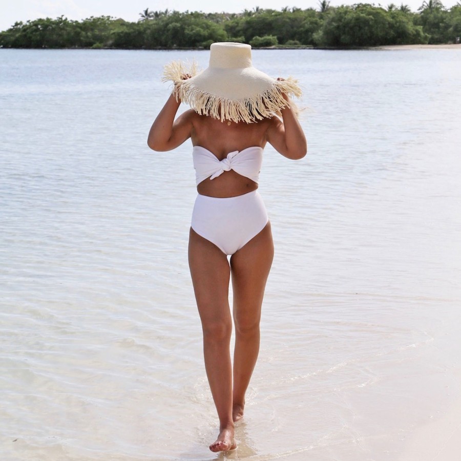 Swim Hackwith Design House | High-Waisted Bikini Bottoms White